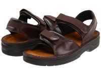 2016 Naot Footwear Euro Sandals for Men - Andes - Walnut Leather On Sale
